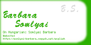 barbara somlyai business card